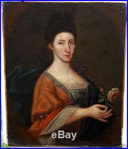 Portrait de femme Ecole française du XVIIIème siècle Huile sur toile