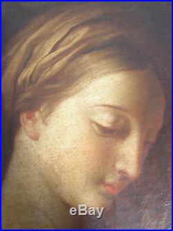Portrait de femme Huile sur toile du XVIIIème siècle