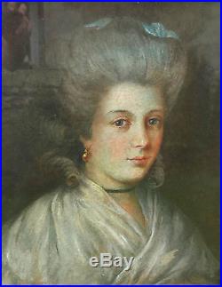 Portrait de femme Louis XVI Ecole Française du XVIIIème siècle Pastel sur toile