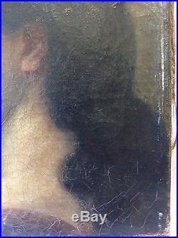 Portrait de femme Néoclassique XVIII Huile sur toile anonyme