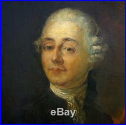 Portrait de gentilhomme Ecole Française du XVIIIème siècle Huile sur toile