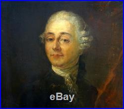 Portrait de gentilhomme Ecole Française du XVIIIème siècle Huile sur toile