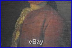 Portrait de gentilhomme à l'huile sur toile époque XVIIIème