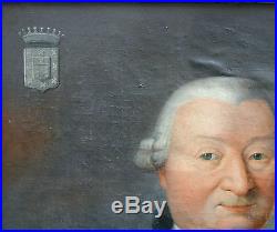 Portrait de gentilhomme en cuirasse vers 1735 Huile sur toile XVIIIème siècle