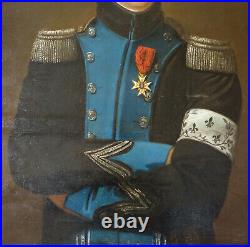 Portrait début XIXe d'un officier royaliste de l'Armée de Condé pendant l'Empire