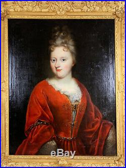 Portrait du XVIIIe d'une femme de qualité Louise de Raymond Huile sur toile