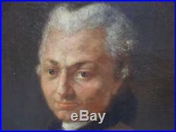 Portrait gentilhomme XVIIIe tableau ancien huile sur toile