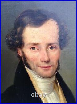 Portrait homme, huile sur toile 1830, signée Alexandre Bally (1764-1835)