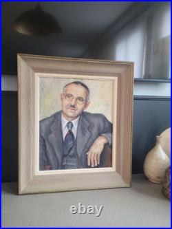 Portrait huile sur toile signé J. Adam 53