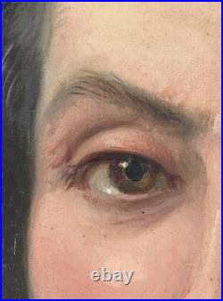 Portrait officier français décoré légion d'honneur huile sur toile XIXe siècle