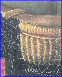 Portrait officier français décoré légion d'honneur huile sur toile XIXe siècle