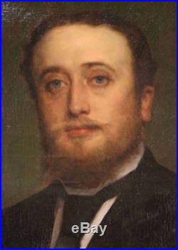 Portrait signé Lievin De Winne 1873 H 71 x L 56