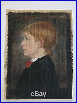 RARE Alfred BOUCHER (1850-1934). 2 portraits de 1878. Beaux cadres Art -Nouveau