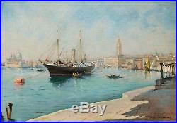Raoul Crémieux tableau marine vue Venise paysage Italie huile toile peintre juif