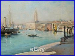 Raoul Crémieux tableau marine vue Venise paysage Italie huile toile peintre juif