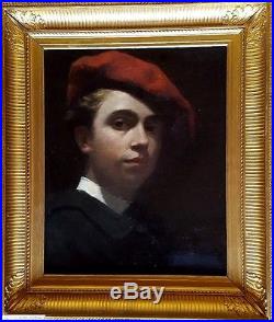 Rare portrait école landaise ou basque entourage Léon Bonnat