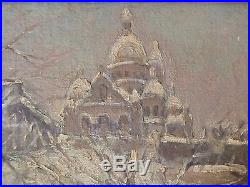 Rare tableau impressionniste signé Ernest MARGUINAUD, Montmartre, PARIS