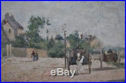 Rarissime Impressionnisme Pissarro Pontoise Oise signé Edmond Beliard 1832-1912