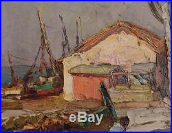 Retour de Pêche, Huile sur toile de Louis BONAMICI (1878-1966)