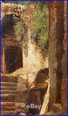Ruines, Capri, Italie, tableau, paysage, antiquité, Grand Tour, Hubert Robert