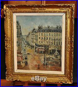Signée C. Pissarro. Huile Sur Toile. Rue Pariesienne
