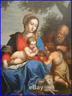 Superbe Sainte Famille, Ecole Florentine Debut Xvii°