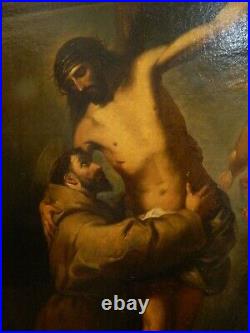 Saint François embrassant le Christ s. XVII