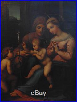 Sainte Famille avec sainte Anne et saint Jean enfant, école italienne, XVIIe