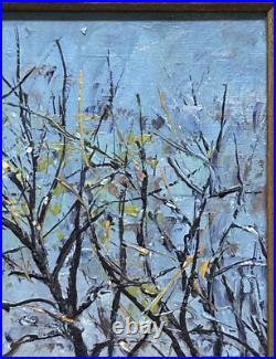 Small Landscape House Sky Forest, Original Antique Oil painting, Framed, Signed Small Landscape House Sky Forest, Original Antique Oil painting, Framed, Signed