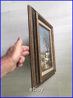 Small Landscape House Sky Forest, Original Antique Oil painting, Framed, Signed Small Landscape House Sky Forest, Original Antique Oil painting, Framed, Signed