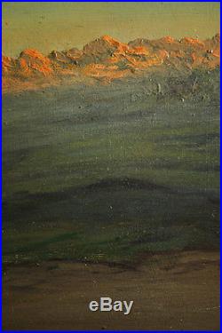 Soleil sur la montagne HST Konrad MÜLLER-KURZWELLY(1855-1914) Allemagne Chemnitz