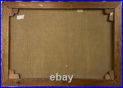 Symbolism Antique Landscape Oil on Canvas Painting, Hand Made 19 Century
