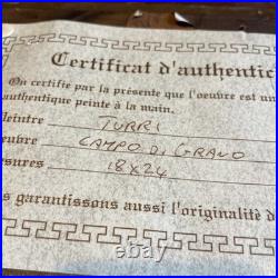 TURRI PAYSAGES CHAMPÊTRES Circa 1960 Paire D'Huiles Sur Toile Originales BE Rare