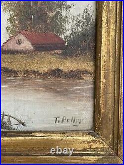 T. Poller Huile sur toile Signée XIX XX