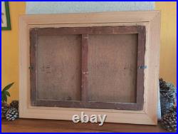 Tableau Ancien Huile Peinture Ecole Francaise Lapin Lievre Fruit Baroque XIX 19