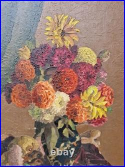 Tableau Ancien Huile Sur Toile Bouquet De Fleurs Tableau Ancien Huile Sur Toile Bouquet De Fleurs