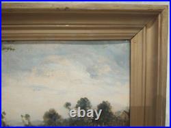 Tableau Ancien Huile Sur Toile École Barbizon 19e Lucien Felix Henry