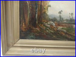 Tableau Ancien Huile Sur Toile École Barbizon 19e Lucien Felix Henry