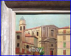 Tableau Ancien Huile Sur Toile Martigues Ecole Provencale Venise