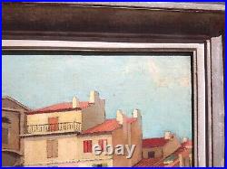 Tableau Ancien Huile Sur Toile Martigues Ecole Provencale Venise