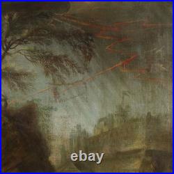Tableau Ancien Huile sur Toile École de France du XVIIIe Siècle Original