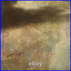 Tableau Ancien Huile sur Toile École de France du XVIIIe Siècle Original