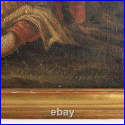 Tableau Ancien Huile sur Toile École de France du XVIIIe Siècle Original