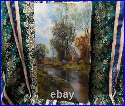 Tableau Ancien Peinture Huile sur Toile Ecole de Barbizon Vache Campagne XIXeme