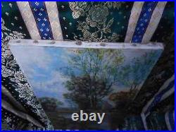 Tableau Ancien Peinture Huile sur Toile Ecole de Barbizon Vache Campagne XIXeme