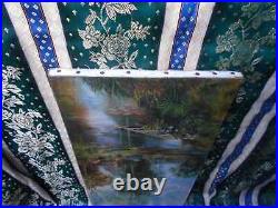 Tableau Ancien Peinture Huile sur Toile Ecole de Barbizon Vache Campagne XIXeme