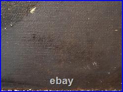 Tableau Ancien. Portrait Homme. Peinture huile sur toile signé. Style XlXeme