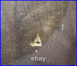 Tableau Ancien. Portrait Homme. Peinture huile sur toile signé. Style XlXeme