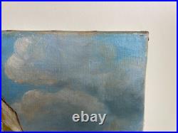Tableau Ancien huile sur toile D P (début XXe-s) marine