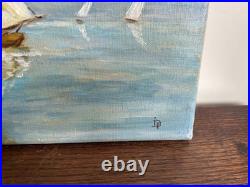 Tableau Ancien huile sur toile D P (début XXe-s) marine